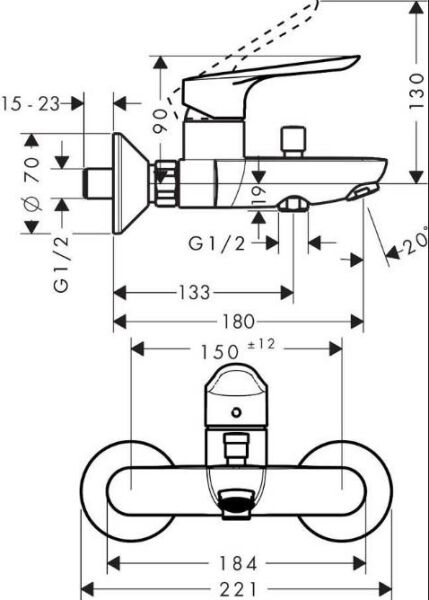 Hansgrohe Logis E 3'lü Batarya Seti - 71178000set