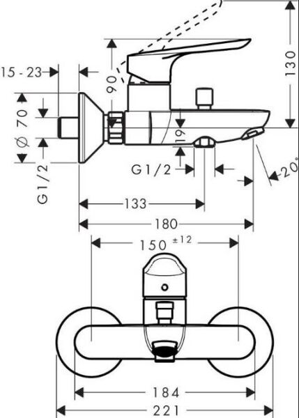 Hansgrohe Logis E 3'lü Batarya Seti - 71178000set