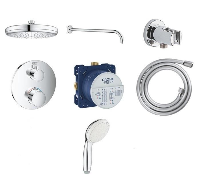 Grohe Termostatlı Ankastre Duş Seti - 24076000set2