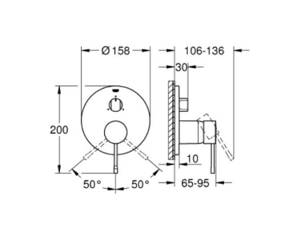 Grohe Tek Kollu Banyo Bataryası - 24092BE1