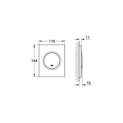 Grohe Nova Cosmopolitan Mekanik Pisuar Paneli - 38804000