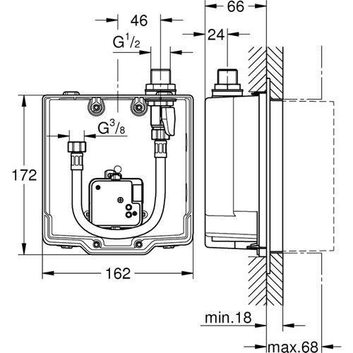 Grohe Euroeco Cosmopolitan E Ankastre Montaj Kutusu - 36337001