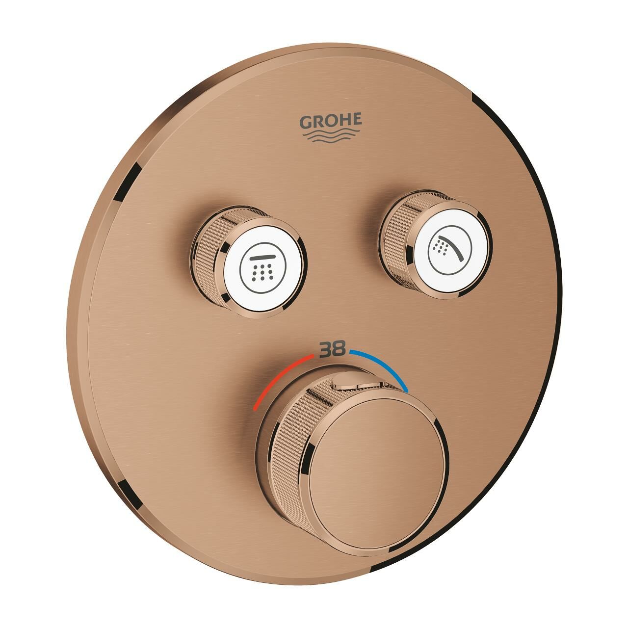 GROHTHERM SMARTCONTROL ÇİFT VALFLİ AKIŞ KONTROLLÜ, ANKASTRE TERMOSTATİK DUŞ BATARYASI - 29119DL0