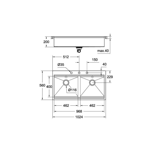 Grohe K800 Paslanmaz Çelik Eviye - 31585SD0