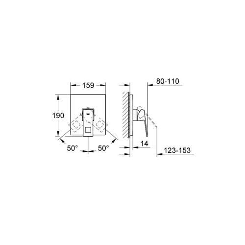 Grohe Eurocube Ankastre Duş Bataryası - 19898000