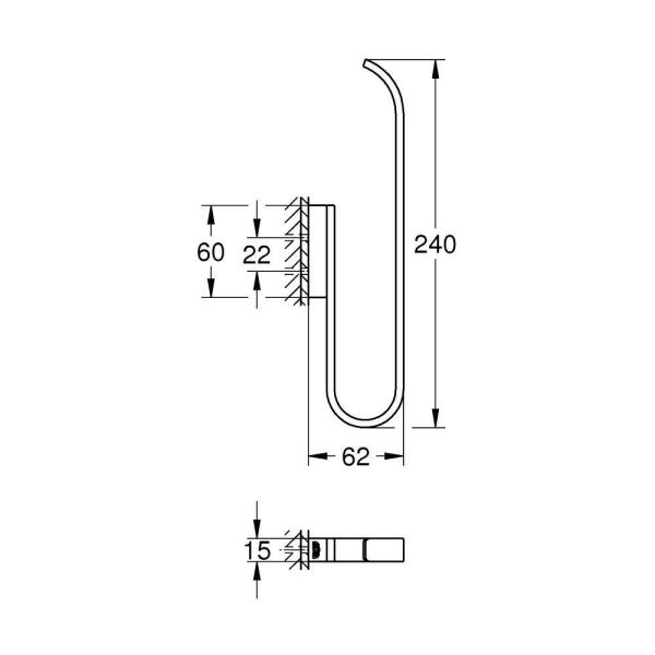 Grohe Selection Yedek Tuvalet Kağıdı Tutacağı (Çift Rulo İçin) - 41067Dl0