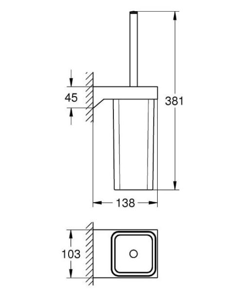 Grohe Selection Cube Tuvalet Fırçası Seti (40857000)