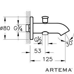 Artema Minimax S Ankastre Çıkış Ucu El Duşu Çıkışlı