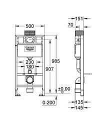 Grohe Rapid SL Gömme Rezervuar Pnömatik Alçıpan Tipi Kısa 15 cm - 38525001