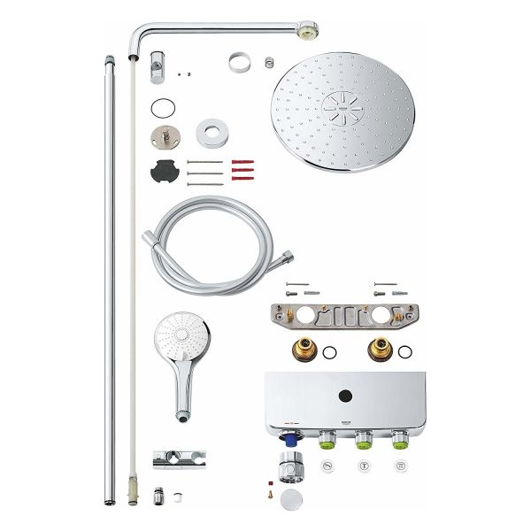 Grohe Euphoria SmartControl System 310 Duo Duvara Monte Termostatik Bataryalı Duş Sistemi - 26507000