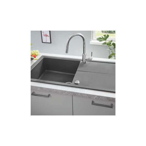 Grohe K400 Kuvars Kompozit Eviye 50 -C 86/50, Granit Siyah Rengi - 31640AP0