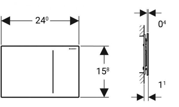 Geberit Sigma 70cm Pirinç Kumanda Kapağı - 115.622.QF.1