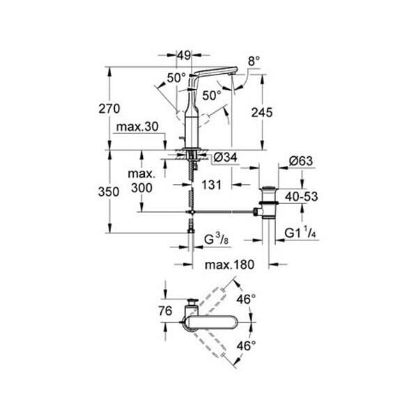 Grohe Veris Tek Kumandalı Lavabo Bataryası - 32184000