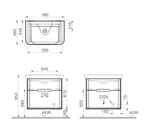 VitrA Sento Lavabo Dolabı- 65877