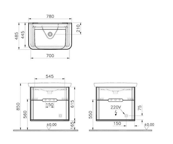 VitrA Sento Lavabo Dolabı- 65877