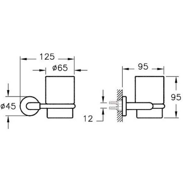 VitrA Minimax A44780 Diş Fırçalığı Krom