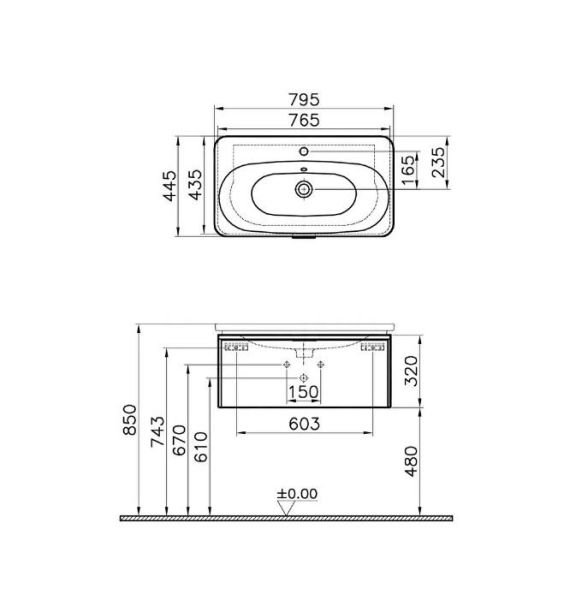 VitrA Nest Trendy Lavabo Dolabı - 56138