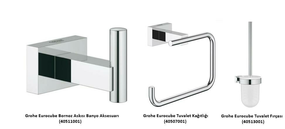 Grohe Eurocube 3'lü Aksesuar Seti