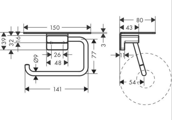 Hansgrohe Addstoris Tuvalet Kağıtlığı - 41772140