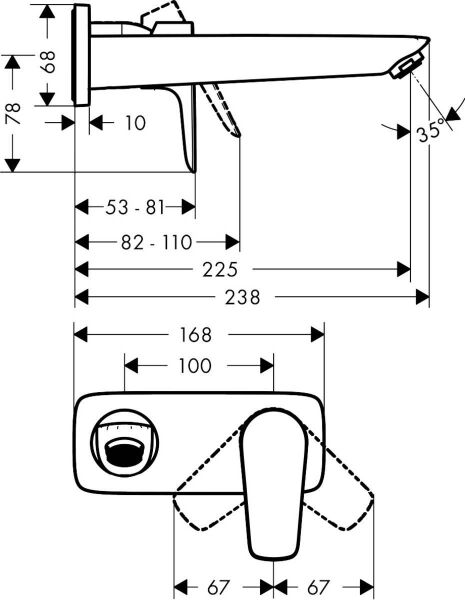 Hansgrohe Talis® E Tek kollu lavabo bataryası