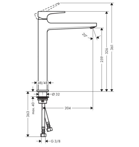 Hansgrohe Metropol Tek Kollu Lavabo Bataryası - 32512140