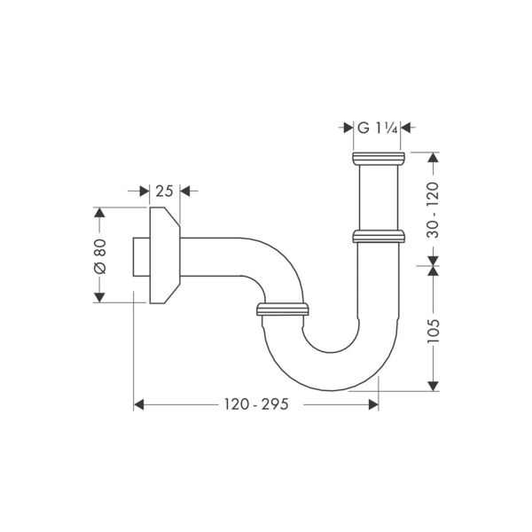 Hansgrohe Lavabo Sifonu - Krom