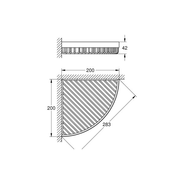 Grohe Selection Cube Köşe metal sepet, L boyut - 40809000