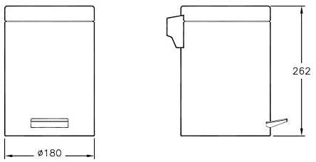 VitrA Arkitekta A44054 Çöp Kovası 3 Litre Parlak Paslanmaz Çelik