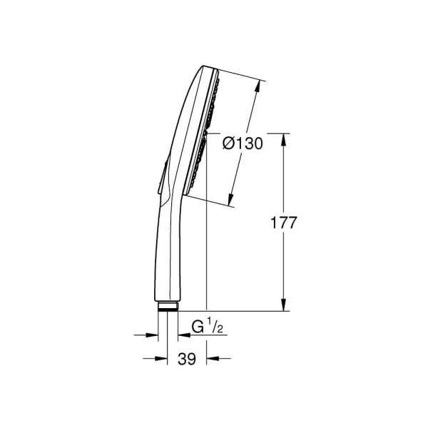 Grohe Rainshower Smartactive 130 El Duşu 3 Akışlı - 26574GN0