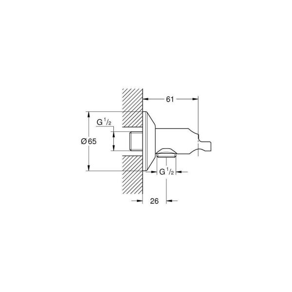 Grohe Sena Duş Çıkış Dirseği - 26333000 Taharet Duşları 26333000