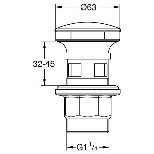 Grohe Lavabo Sifon Tapası Bas/aç Abs/krom - 40824000