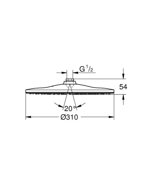 Rainshower Mono 310 Tepe duşu 1 akışlı 26561LS0