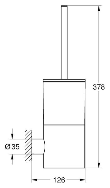 Grohe Atrio Tuvalet Fırçası Seti - 40314DA3