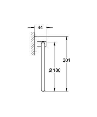 Grohe Essentials Halka Yuvarlak Havluluk Banyo Aksesuarı - 40365001