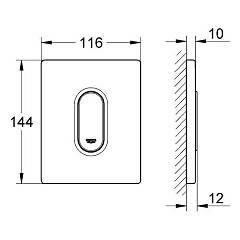 Grohe Arena Cosmopolitan Ankastre Mekanik Manuel Pisuar Sistemi Kumanda Paneli - 38857000