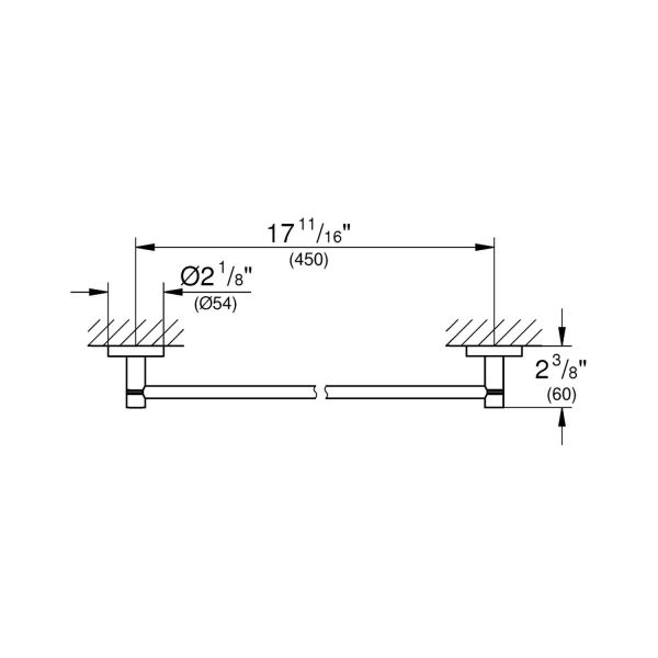 Grohe Uzun Havluluk 45 cm Essentials Warm Sunset - 40688DA1