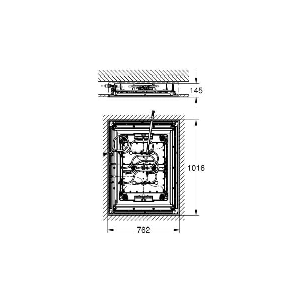 Grohe Rainshower F-Series Aquasymphony 8 Akışlı, Değişken Işıklı Ankastre Tepe Duşu - 26373001