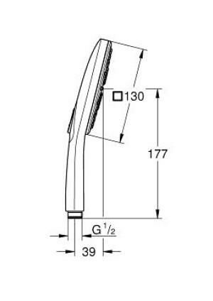 Grohe Rainshower Smartactive 130 Cube El Duşu 3 Akışlı - 26582A00