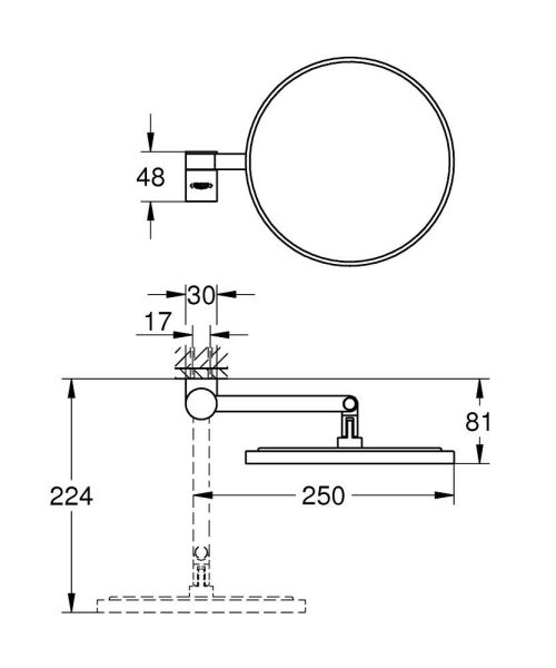 Grohe Selection Makyaj Aynası - 41077A00