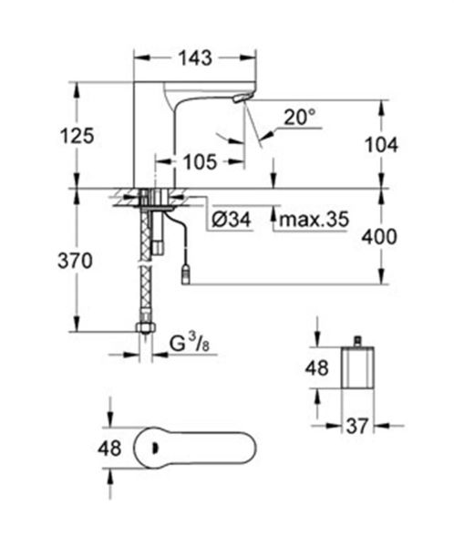 Eurosmart Cosmopolitan E Fotoselli Lavabo Bataryası Pilli 36330000