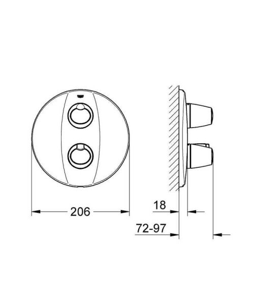 Grohe Grohterm 3000 Ankastre Banyo Bataryası 19253000