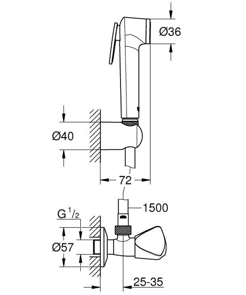 Grohe Tempesta -F Taharet Spreyi 30 (Ara muslukla birlikte)