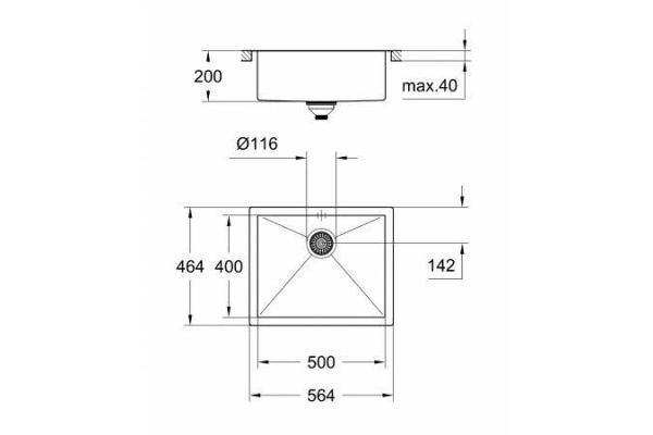 Grohe K700 Tek Hazneli Paslanmaz Çelik Eviye - 31579SD0