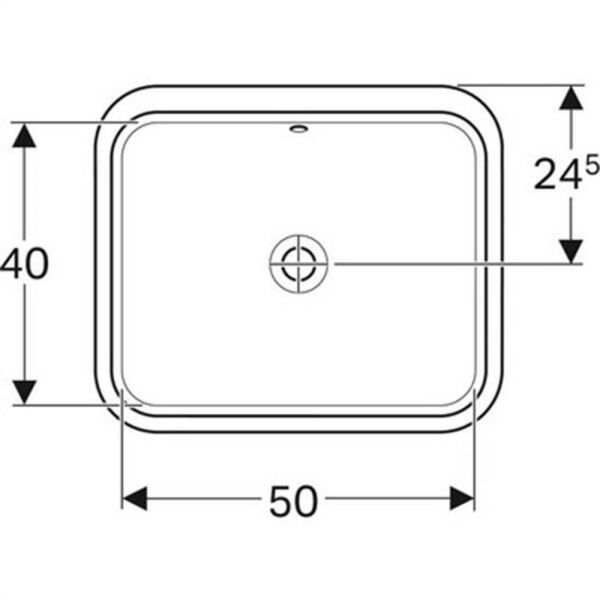 Geberit VariForm tezgah altı lav, dikdörtgen 50x40 - 500.764.01.2