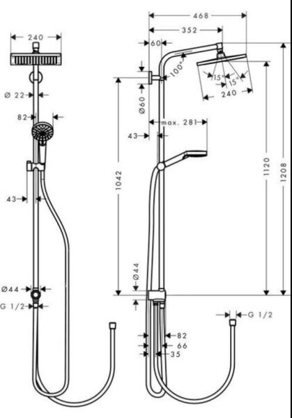 Hansgrohe Crometta E240 Duş Kolonu