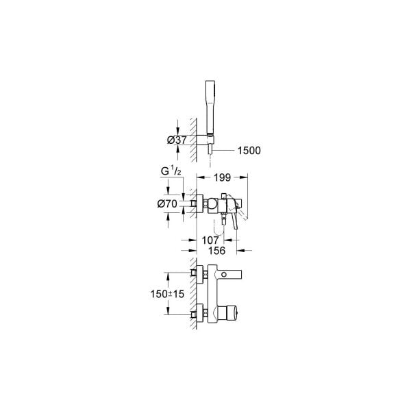 Grohe Concetto Banyo Bataryası El Duş Setli - 32212001