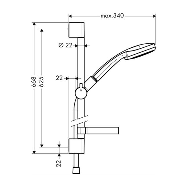 Hansgrohe Croma 100 Vario Duş Seti 4 Akışlı 27772000