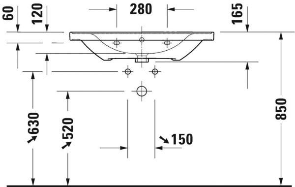 Duravit D-NEO Etajerli Lavabo 80cm 2367800000