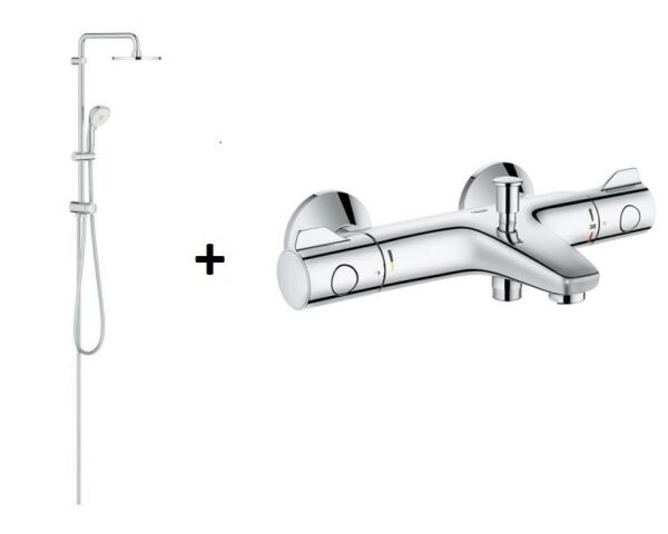 Grohe Duş Seti (Duş Rustik Kolonu + Termostatik Batarya) - 34576000set2