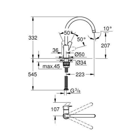 Grohe Bauedge Batarya 4'lü Set - 31367001set